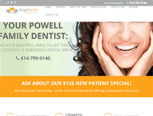 Tablet Screenshot of brightsmilepowell.com